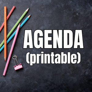Printable agenda