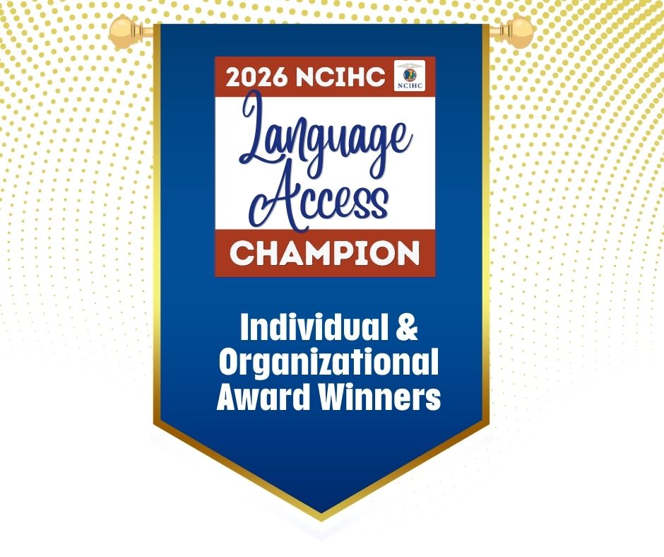Language Access Champions flag banner graphic